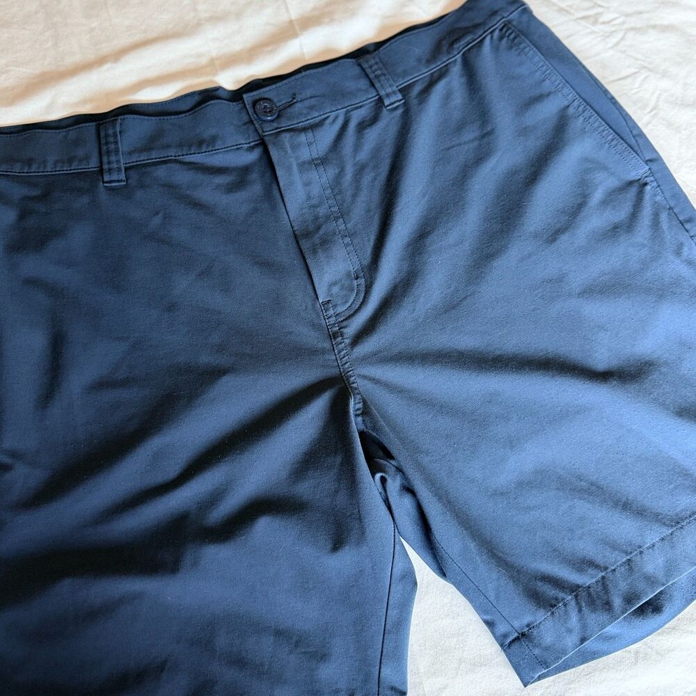 Travis Mathew Golf Shorts Mens 38 Navy Blue Tech Performance Stretch Flat Front
